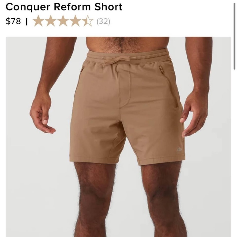 Alo Yoga (Conquer Reform Short - Gravel - Size SMALL)